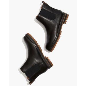 Madewell Black Leather Ivy Chelsea Boots